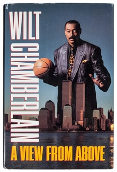 Wilt Chamberlain Autographed "A View from Above" Book (PSA/DNA)